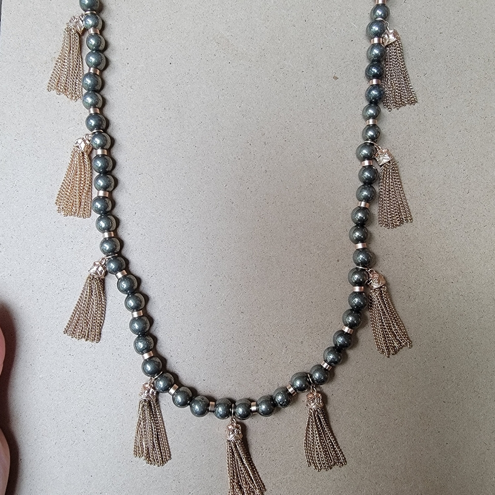 Kendra Scott Beaded Tassel Statement Necklace